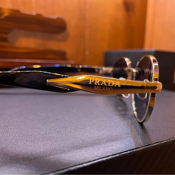 Prada 65ZS Gold/Oval Lense - Picture 7 of 12